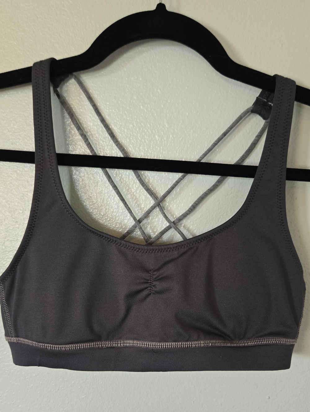 Aerie | Dark Gray Strappy Back Sports Bra Size Small